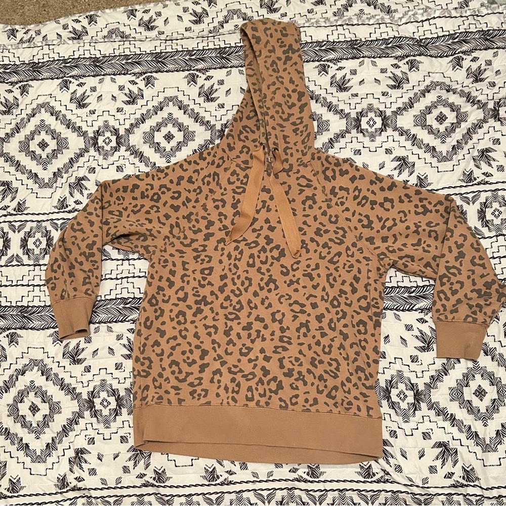 Hippie Rose Brown Leopard Print Hoodie